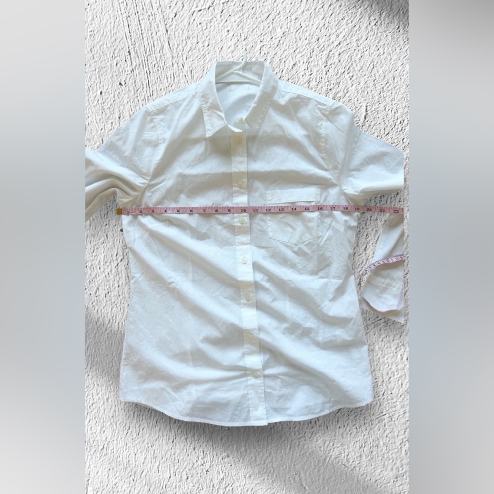 J. Crew Button Up Cotton Poplin Shirt Signature Fit White Size M, NWOT - Picture 6 of 7